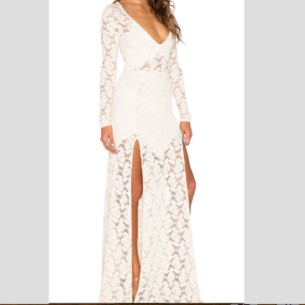 NIGHTCAP Lace Maxi Dress Slits - Picture 2 of 16